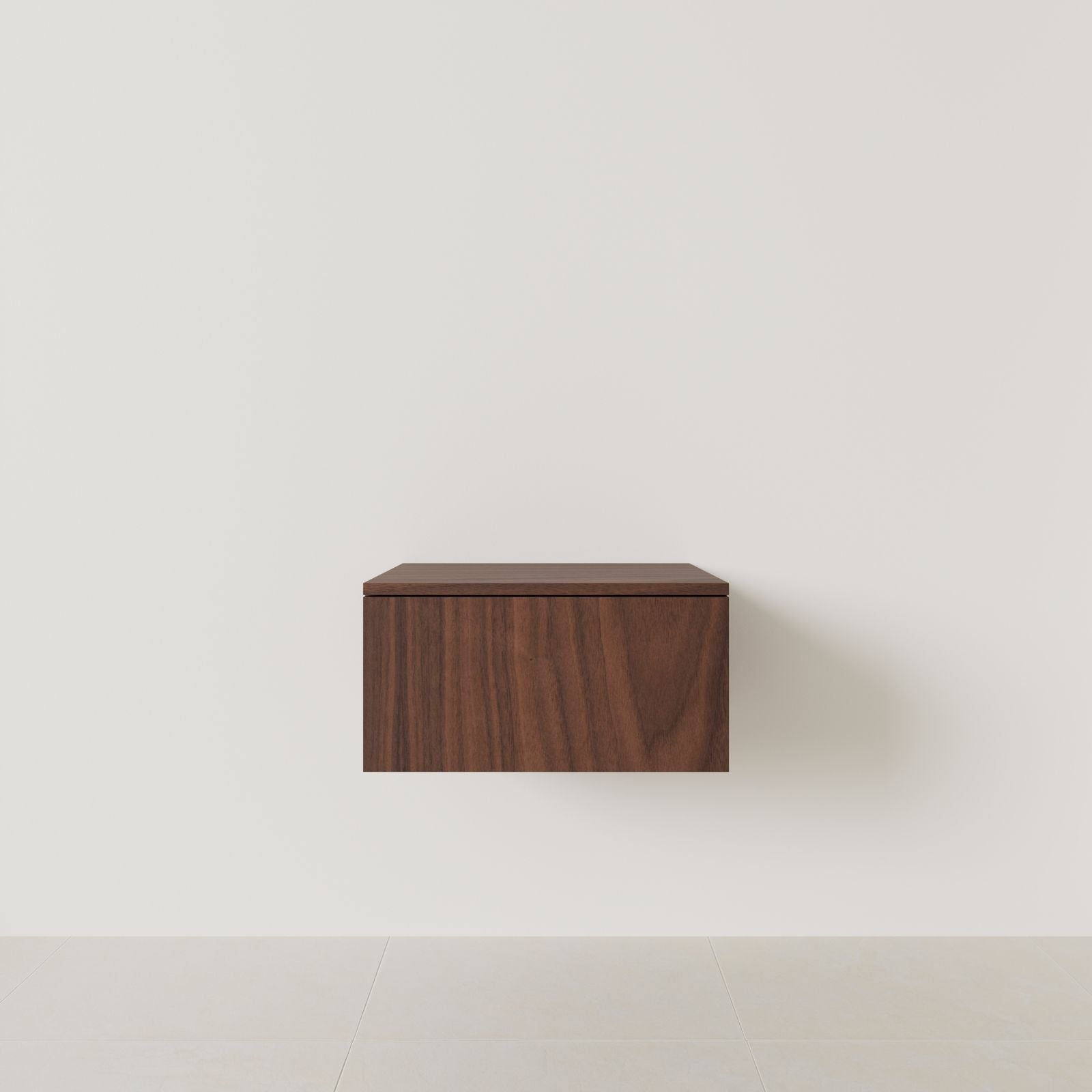 meuble salle de bain mino 60 cm noyer meuble seul suspendu vue face