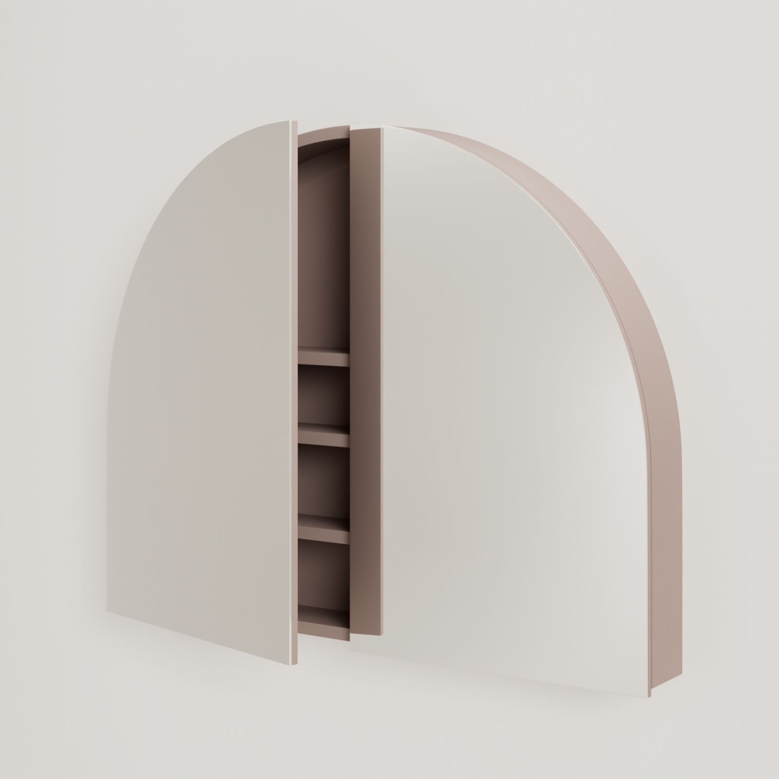 armoire de toilette miroir pola 100 cm parme porte ouverte rangement
