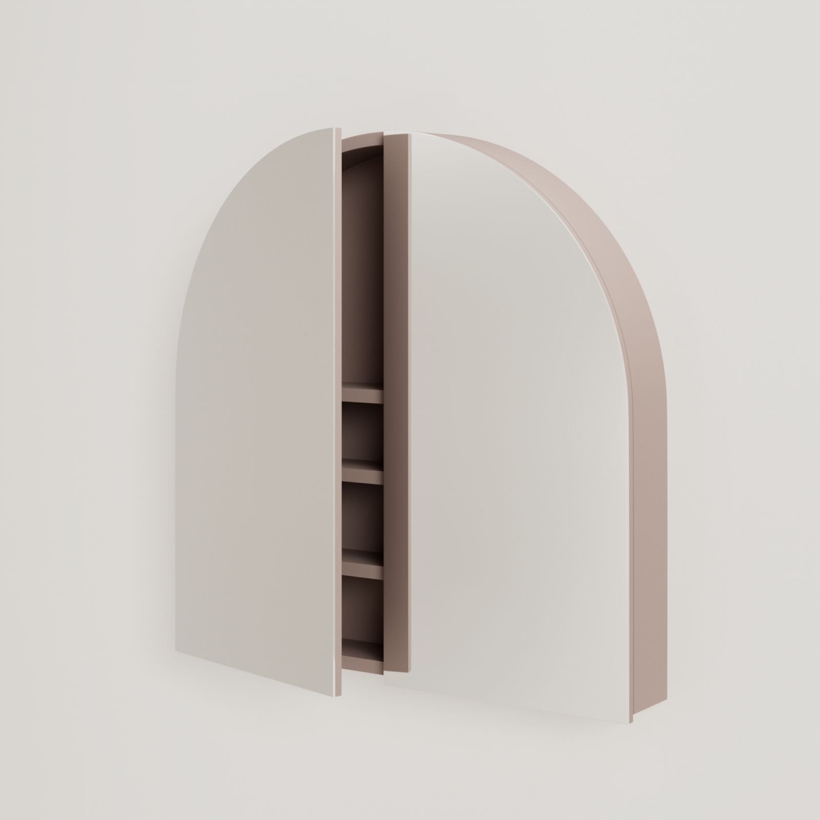 armoire de toilette miroir pola 80 cm parme porte ouverte rangement