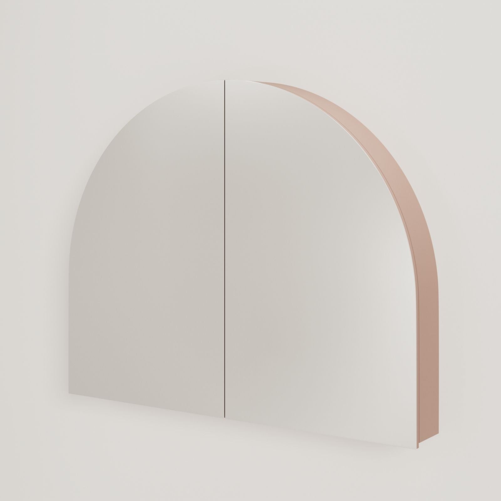 armoire de toilette miroir pola 100 cm argile vue face