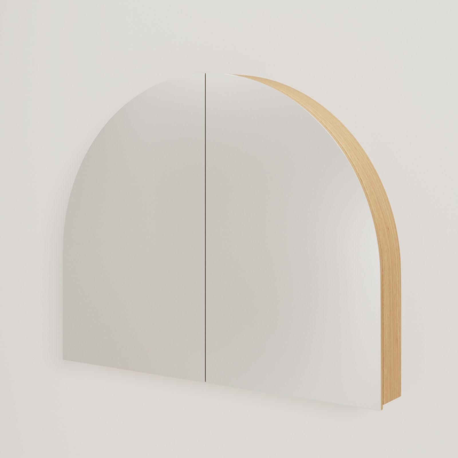 armoire de toilette miroir pola 100 cm chêne vue face