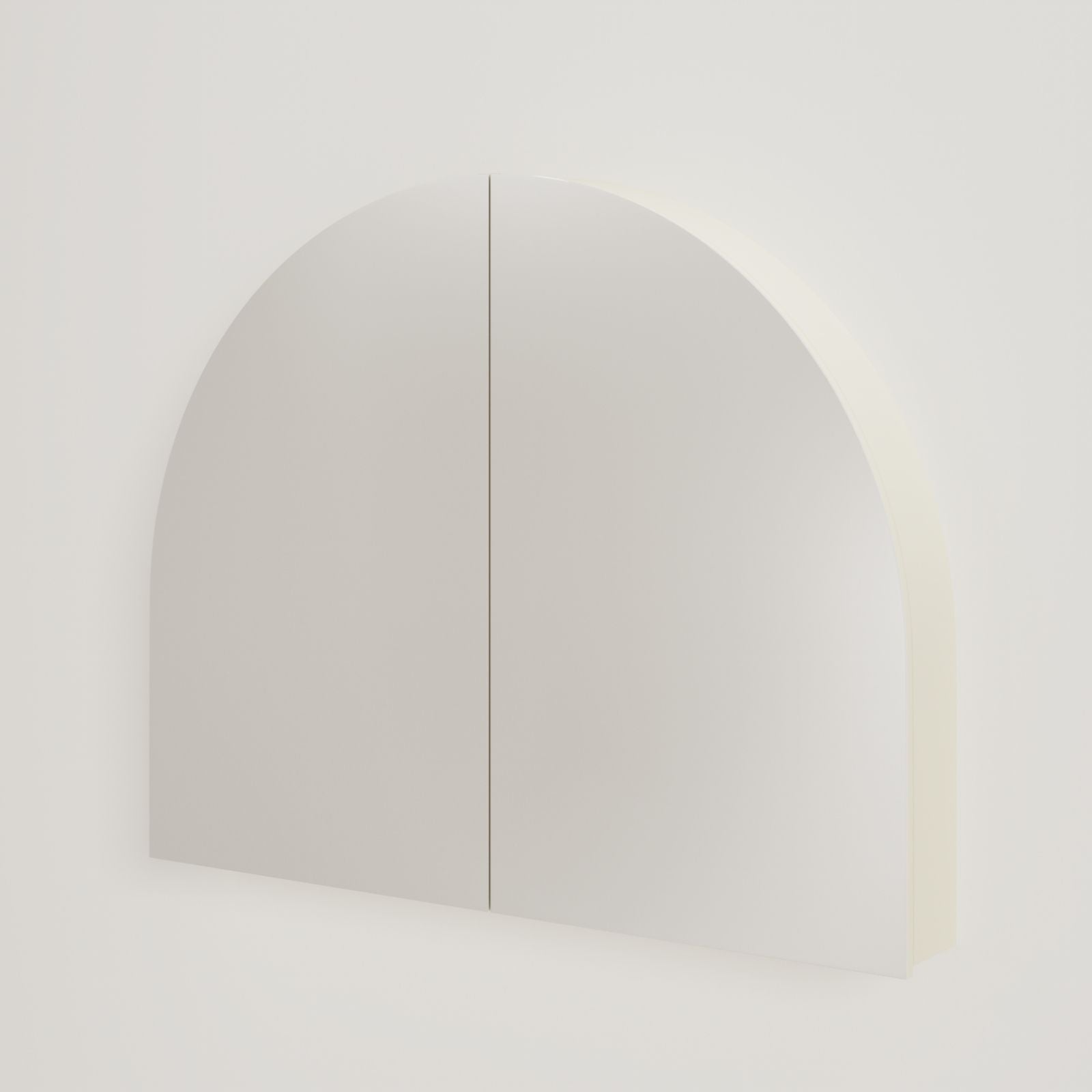 armoire de toilette miroir pola 100 cm coquille vue face