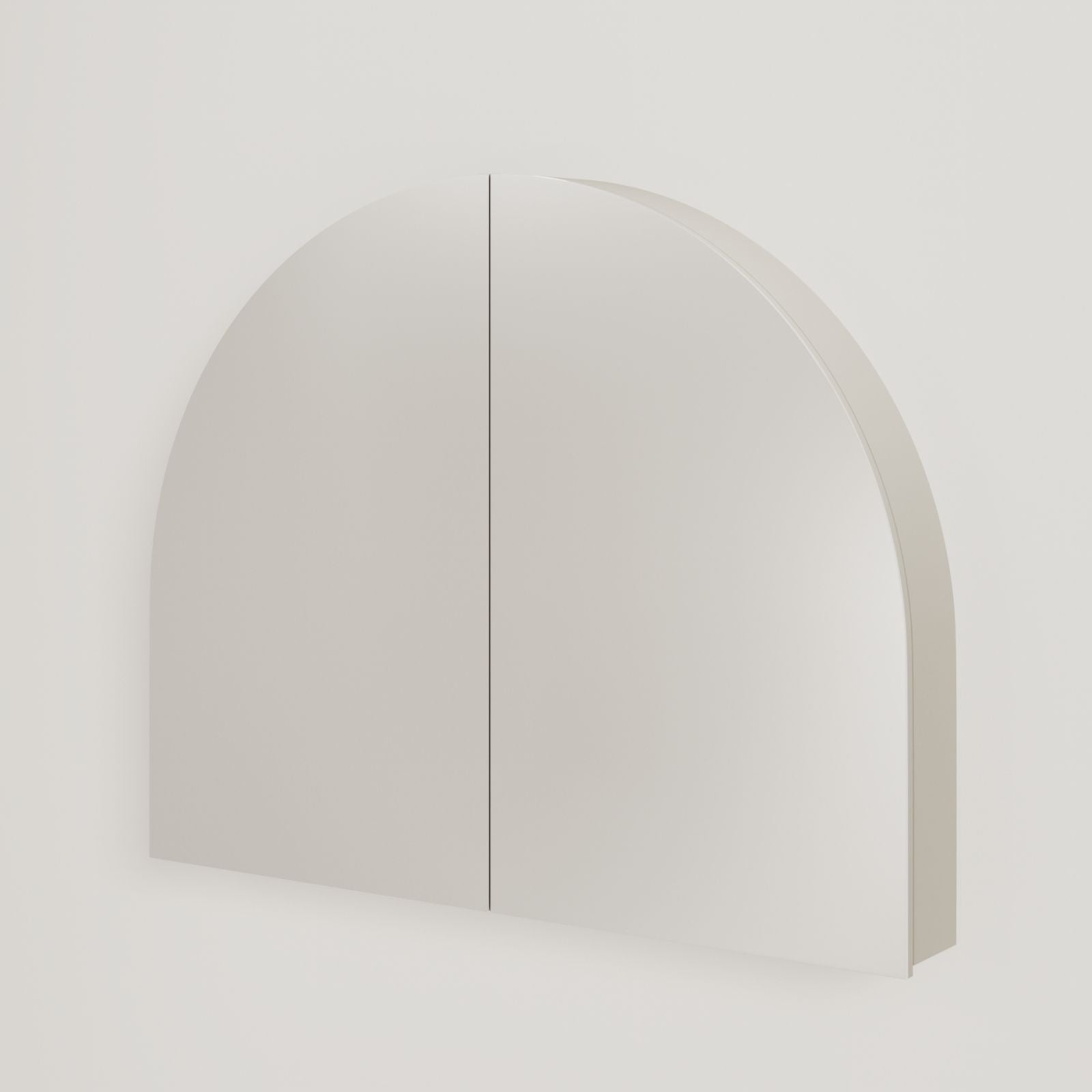 armoire de toilette miroir pola 100 cm greige vue face