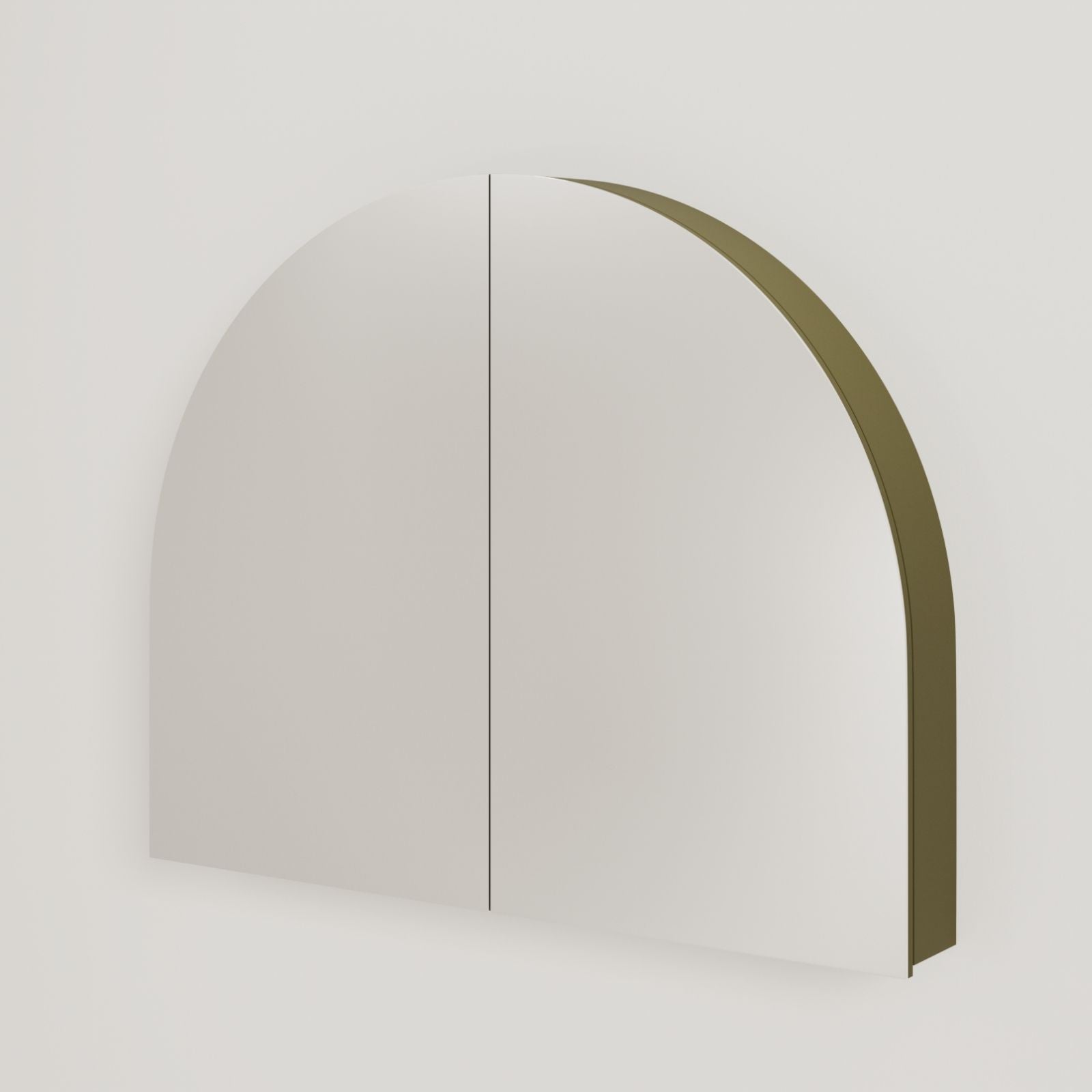 armoire de toilette miroir pola 100 cm kaki vue face