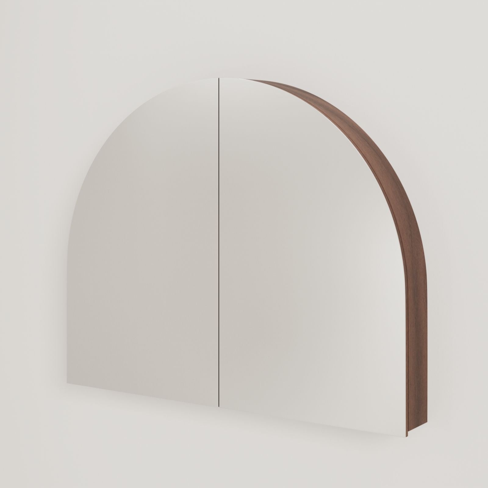 armoire de toilette miroir pola 100 cm noyer vue face