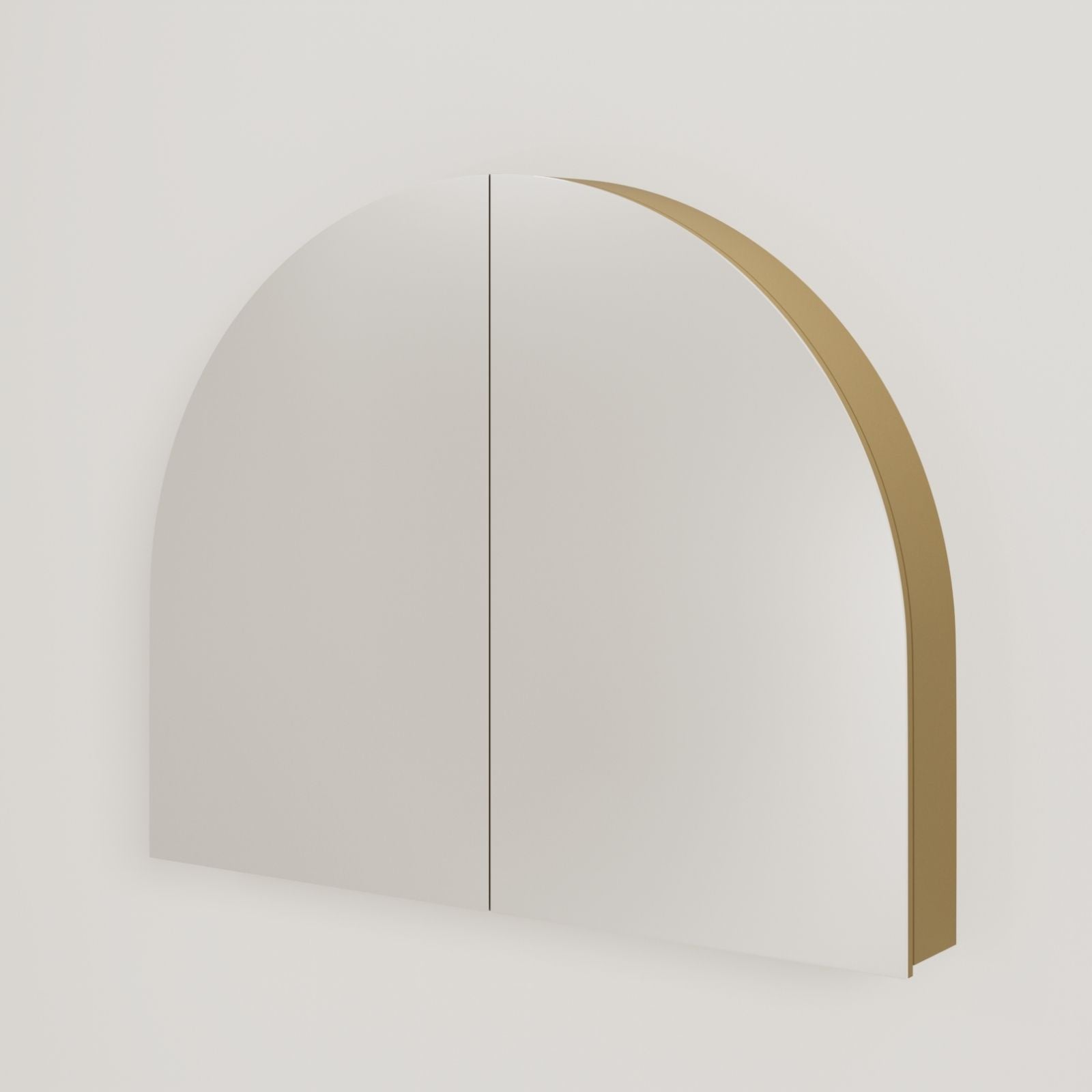 armoire de toilette miroir pola 100 cm ocre vue face