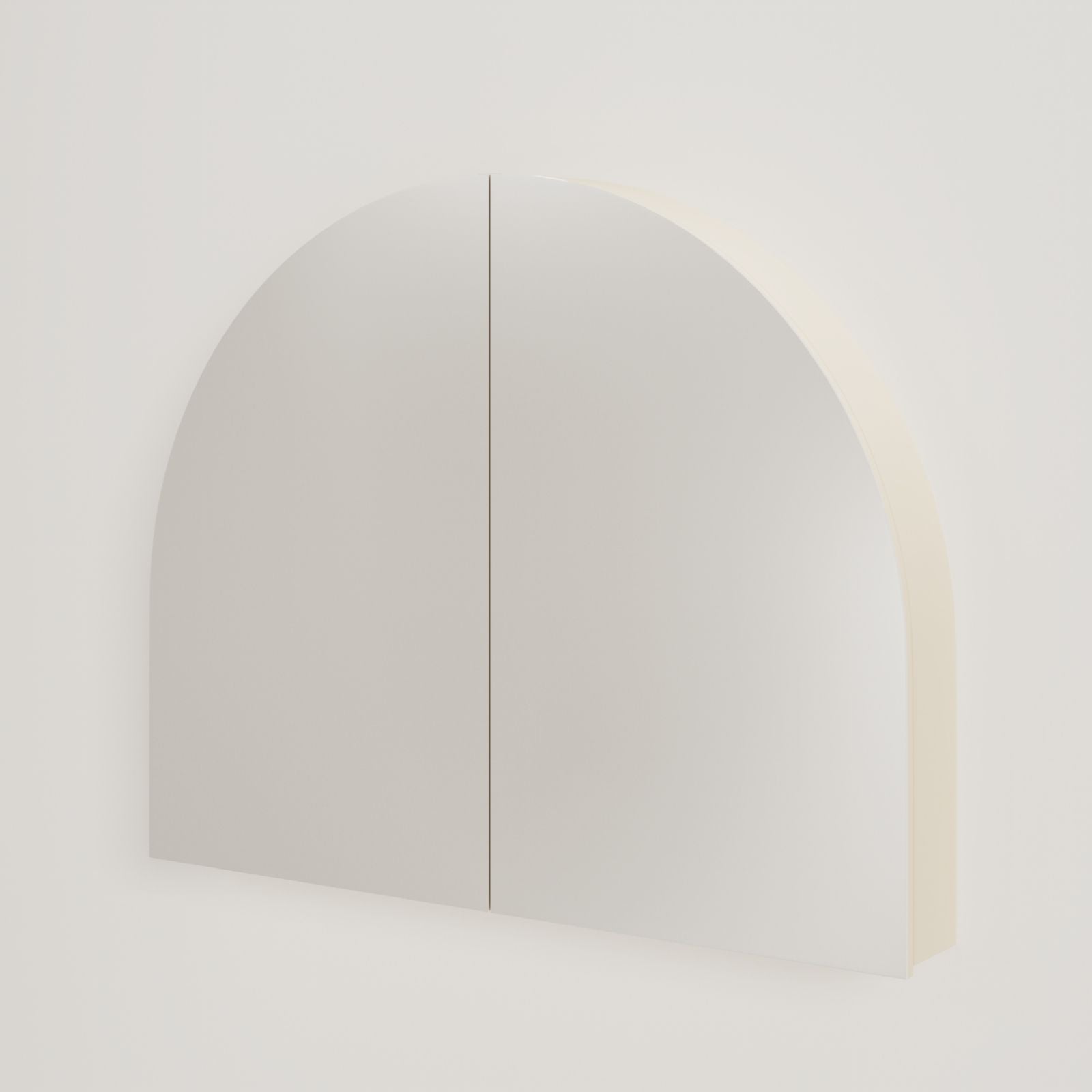 armoire de toilette miroir pola 100 cm sable vue face