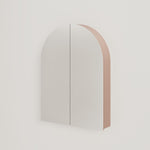 armoire de toilette miroir pola 60 cm argile vue face