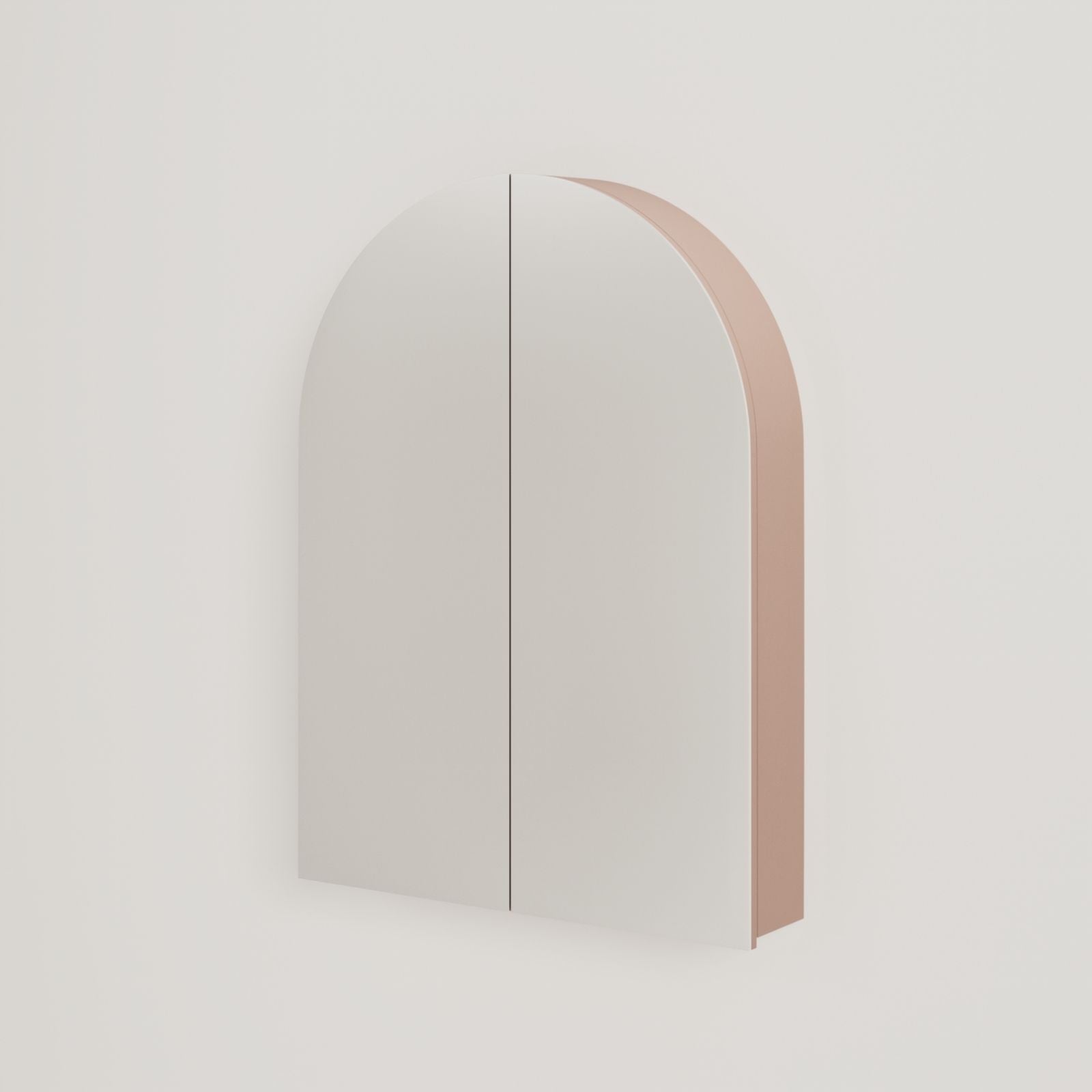 armoire de toilette miroir pola 60 cm argile vue face