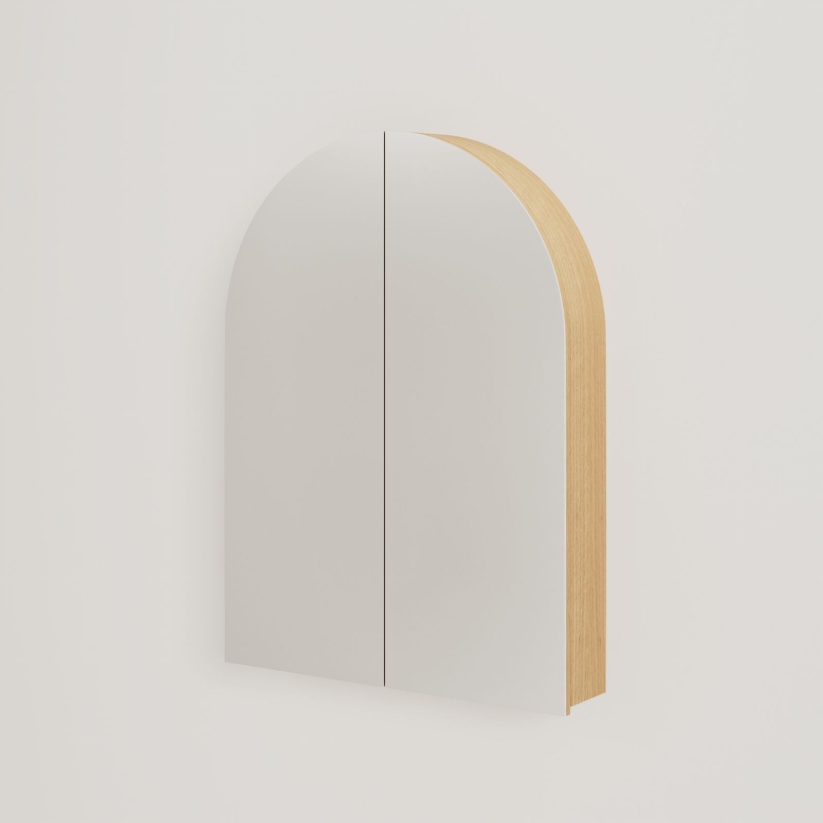 armoire de toilette miroir pola 60 cm chêne vue face