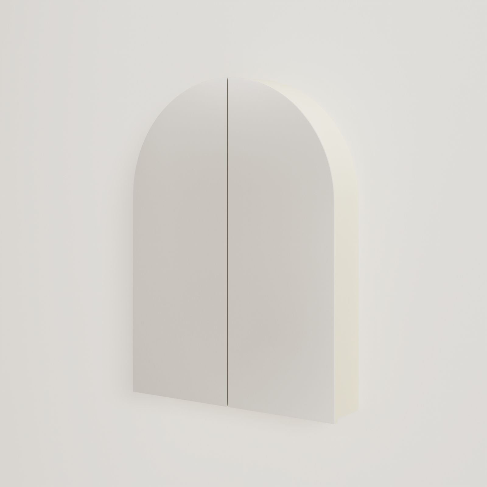 armoire de toilette miroir pola 60 cm coquille vue face