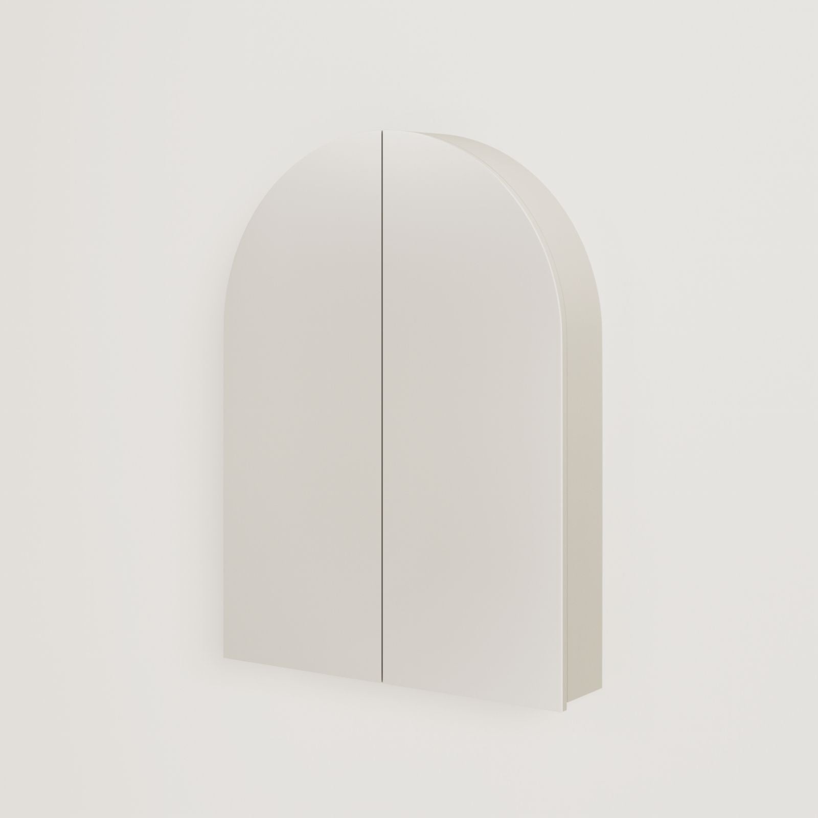 armoire de toilette miroir pola 60 cm greige vue face