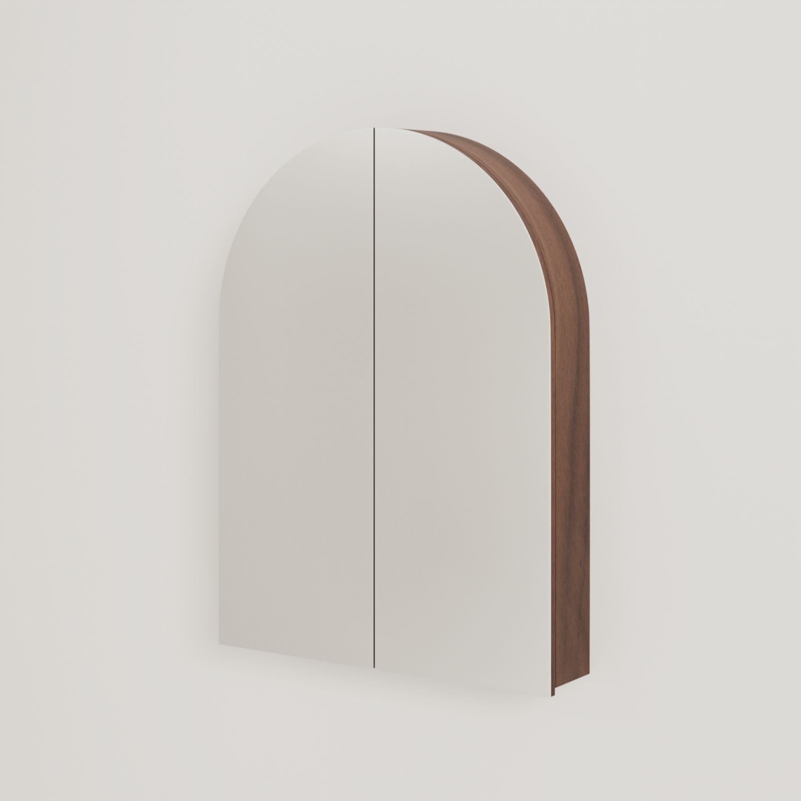armoire de toilette miroir pola 60 cm noyer vue face