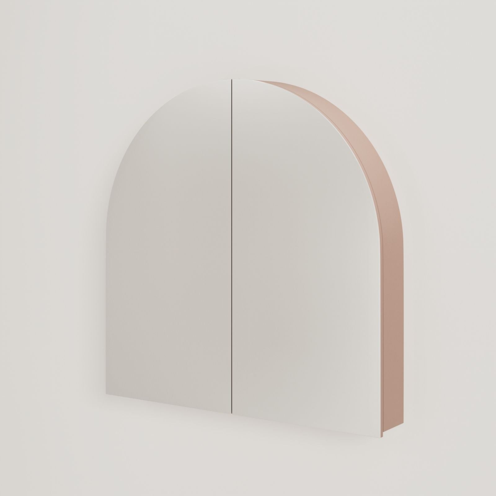 armoire de toilette miroir pola 80 cm argile vue face