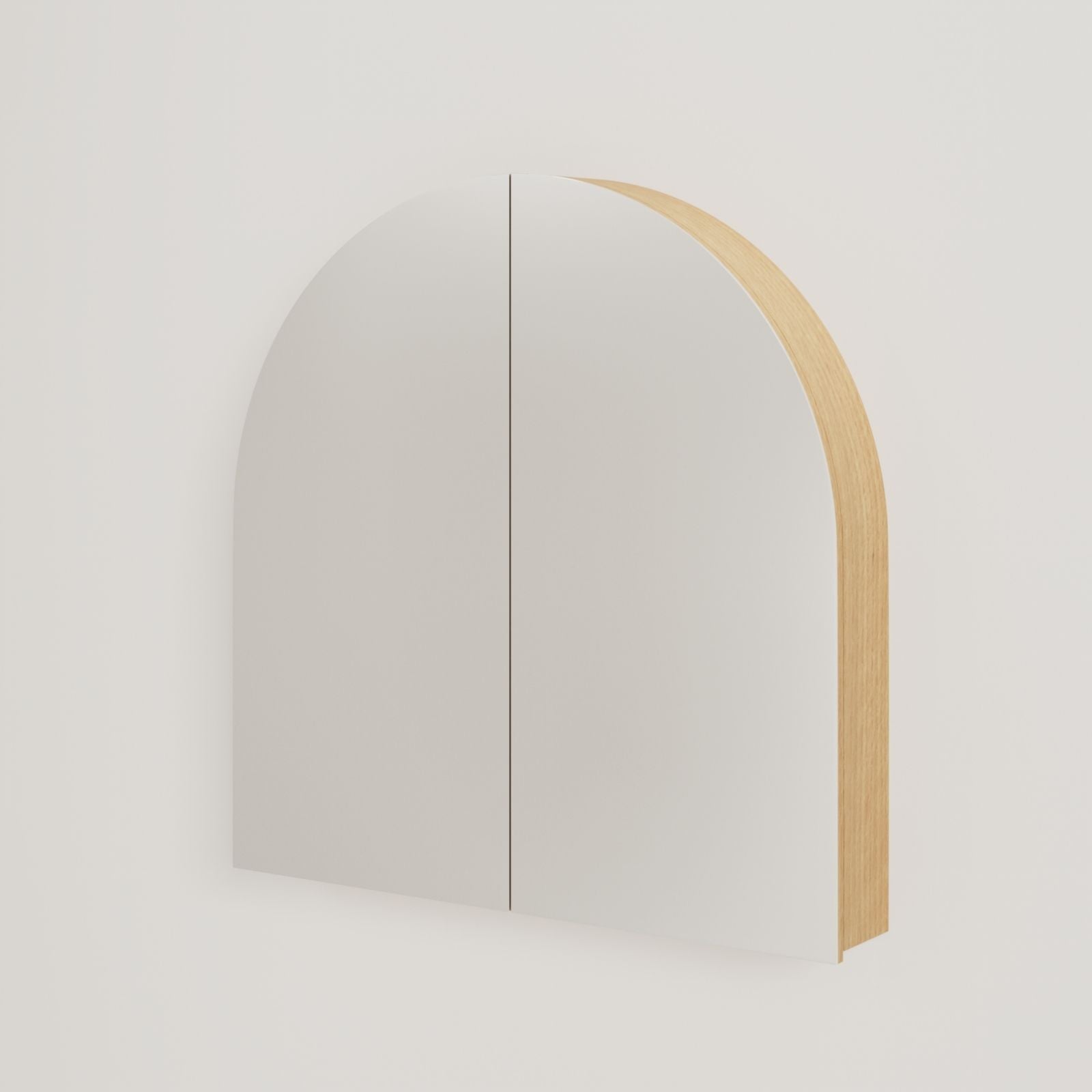 armoire de toilette miroir pola 80 cm chêne vue face