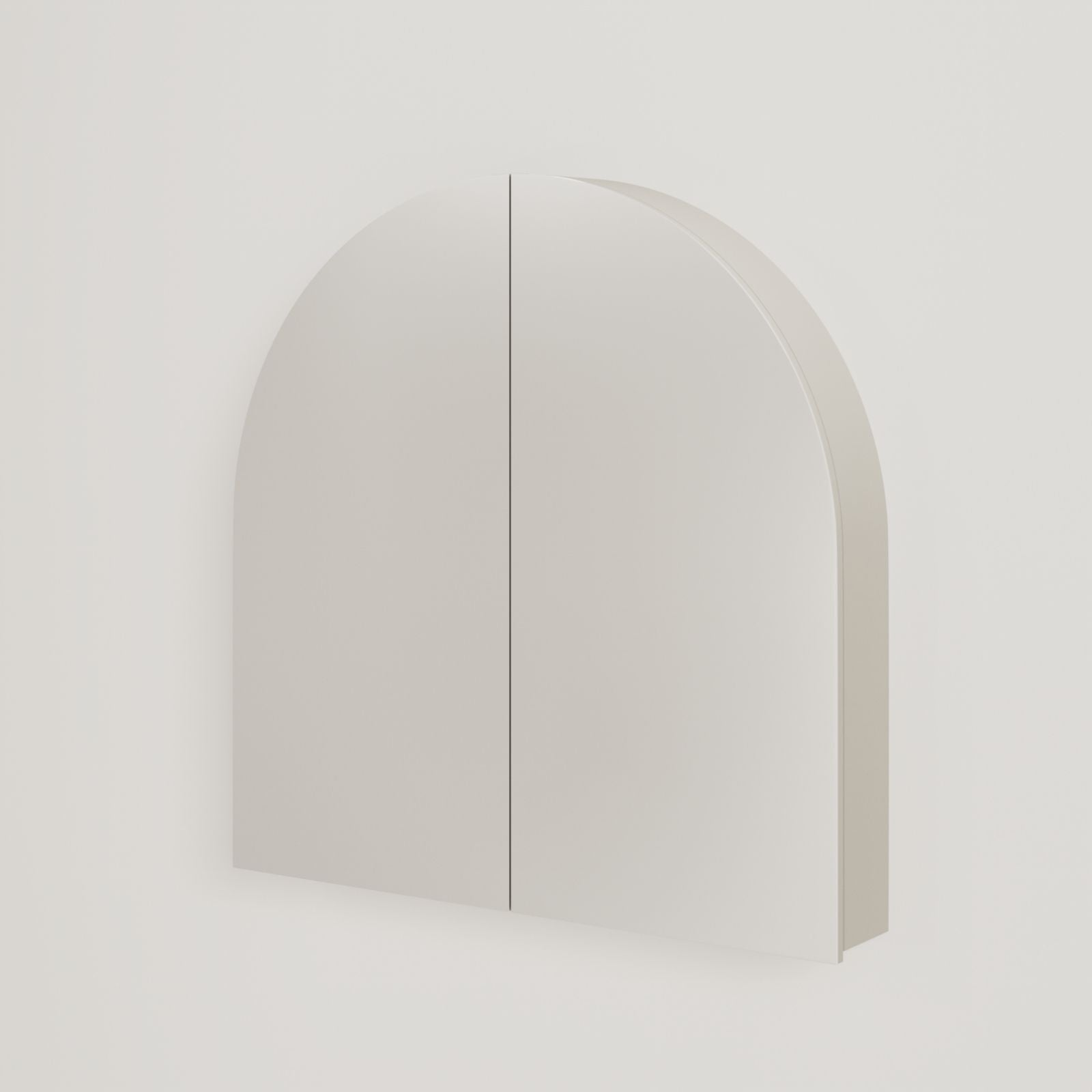 armoire de toilette miroir pola 80 cm greige vue face