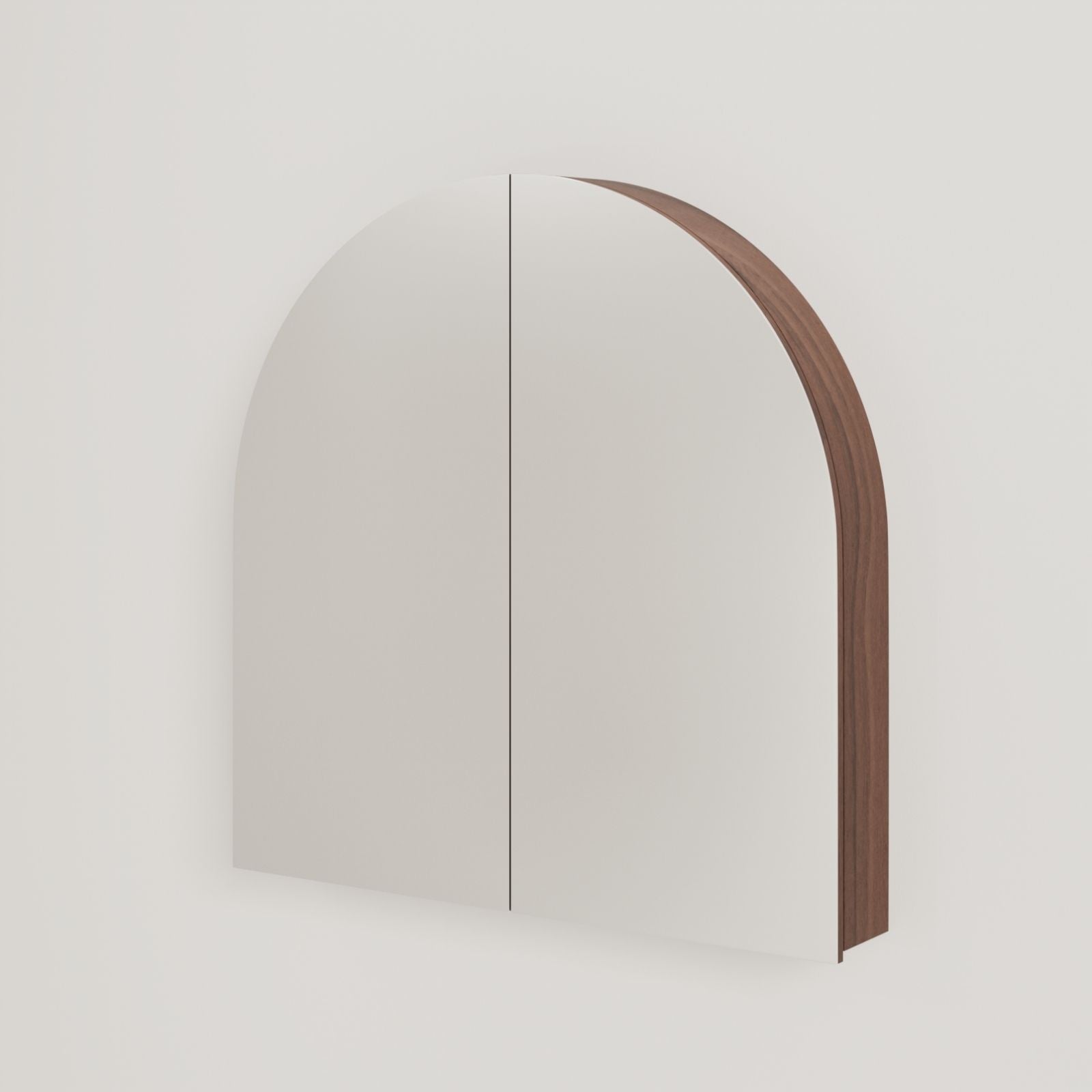 armoire de toilette miroir pola 80 cm noyer vue face