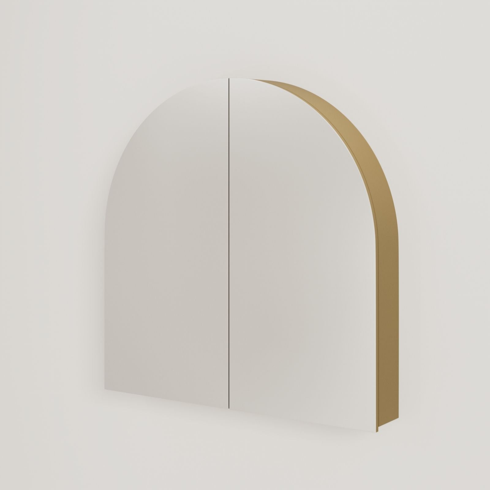 armoire de toilette miroir pola 80 cm ocre vue face