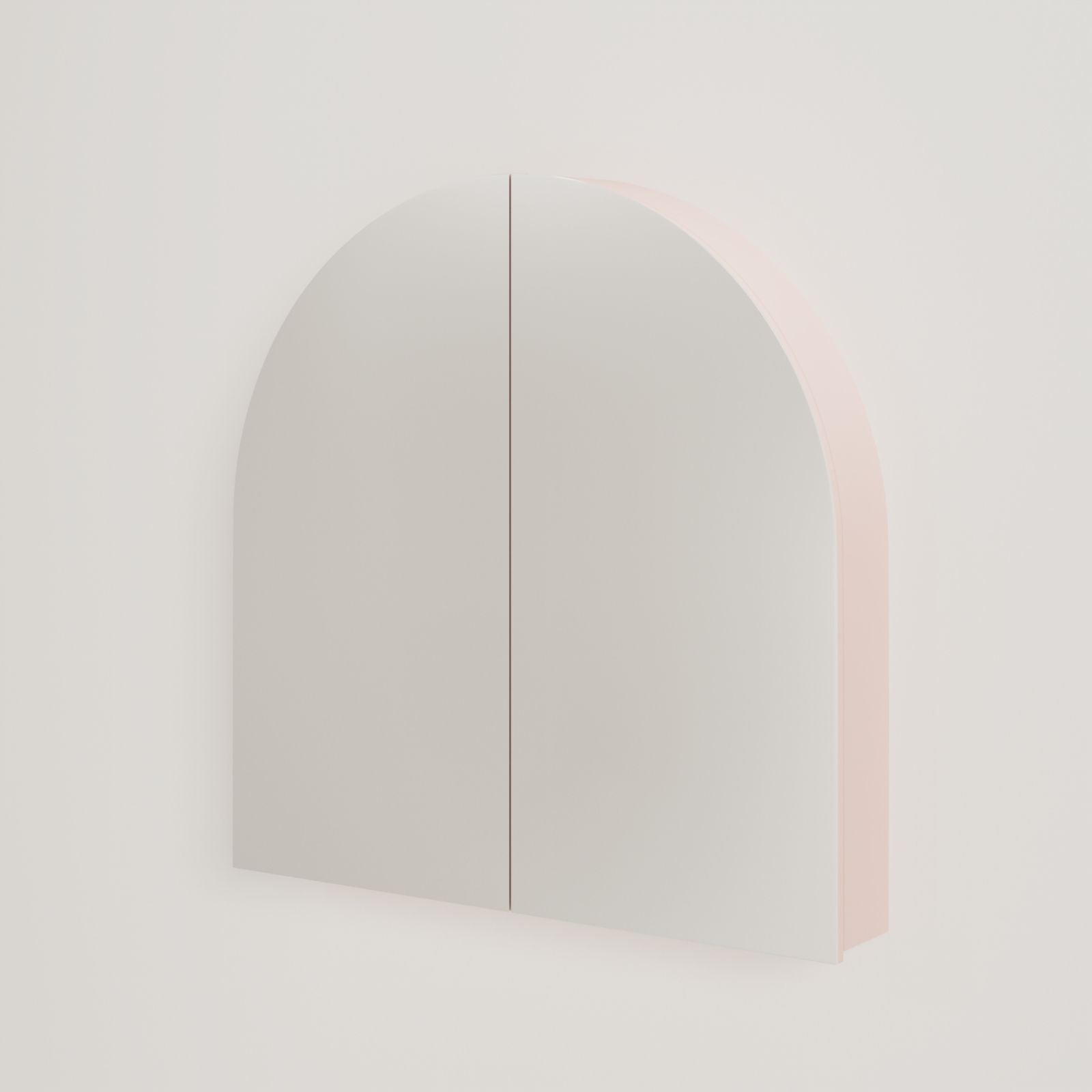 armoire de toilette miroir pola 80 cm rose vue face