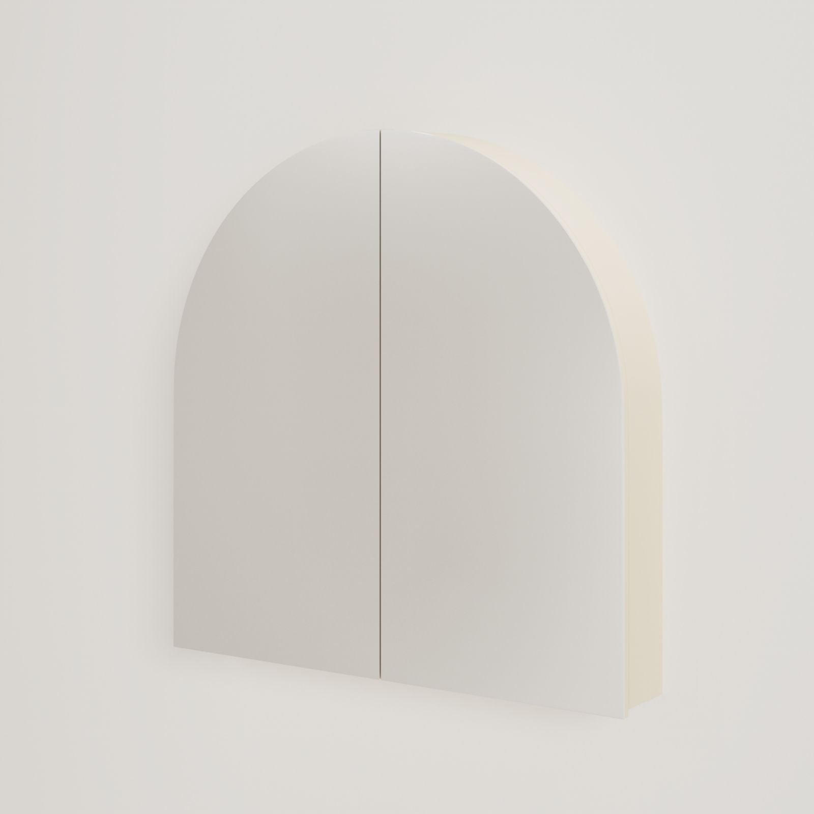 armoire de toilette miroir pola 80 cm sable vue face