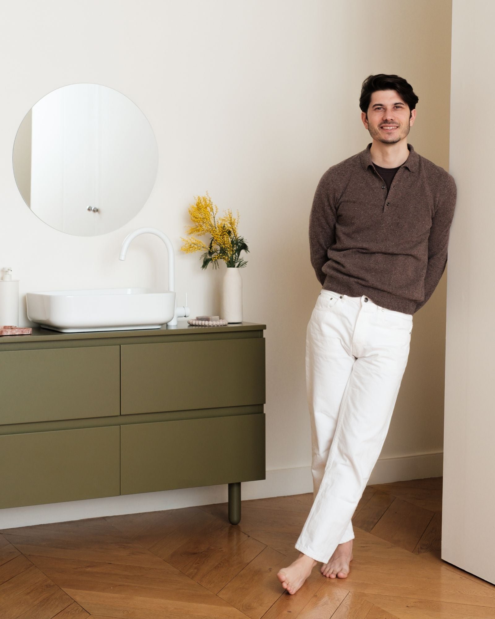 Cédric fondateur polopolo meubles de salle de bain colorés